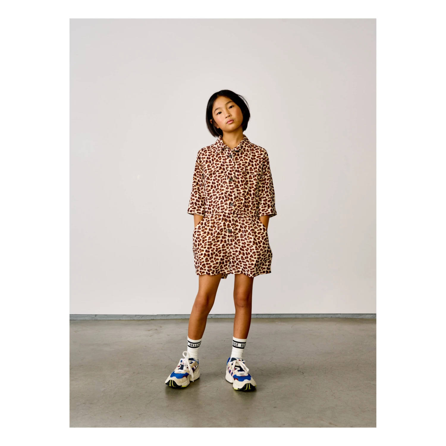 Aerial Leopard Print Playsuit Brown Bellerose Fashion Teen, Children 2 Aerial Leopard Print Playsuit Brown Bellerose Fashion Teen, Children - Image 2
