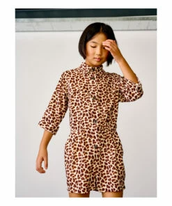 Aerial Leopard Print Playsuit Brown Bellerose Fashion Teen, Children 11 Aerial Leopard Print Playsuit Brown Bellerose Fashion Teen, Children -Bellerose Elegant Shop aerial leopard print playsuit brown bellerose fashion teen children 2