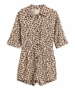 Aerial Leopard Print Playsuit Brown Bellerose Fashion Teen, Children