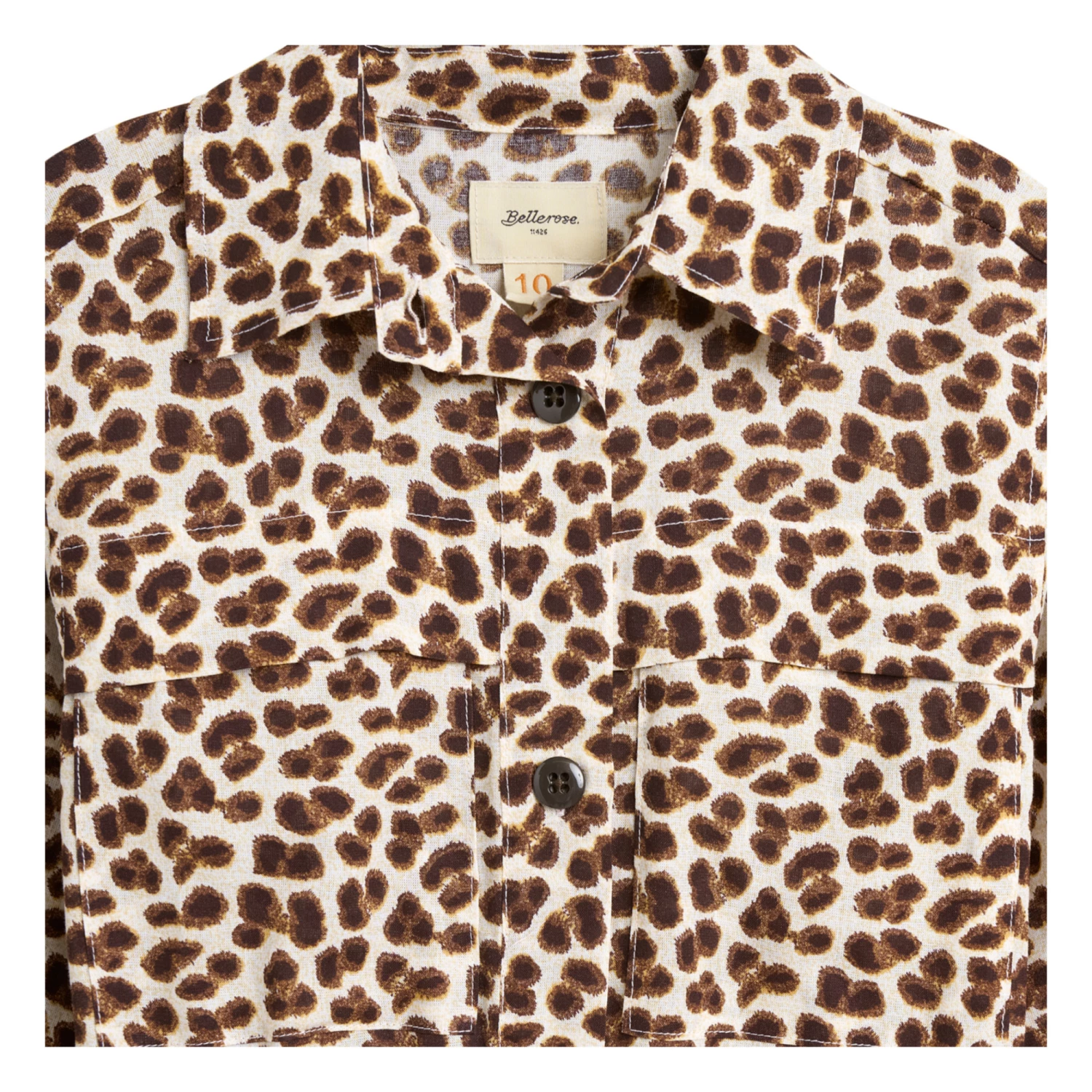 Aerial Leopard Print Playsuit Brown Bellerose Fashion Teen, Children 8 Aerial Leopard Print Playsuit Brown Bellerose Fashion Teen, Children - Image 8