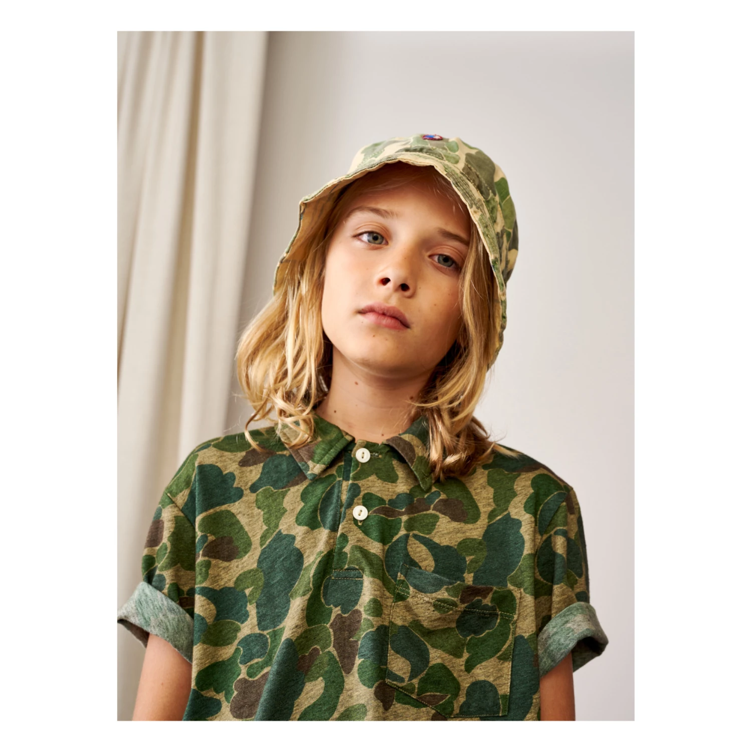 Akim Polo Shirt Khaki Bellerose Fashion Teen, Children 2 Akim Polo Shirt Khaki Bellerose Fashion Teen, Children - Image 2