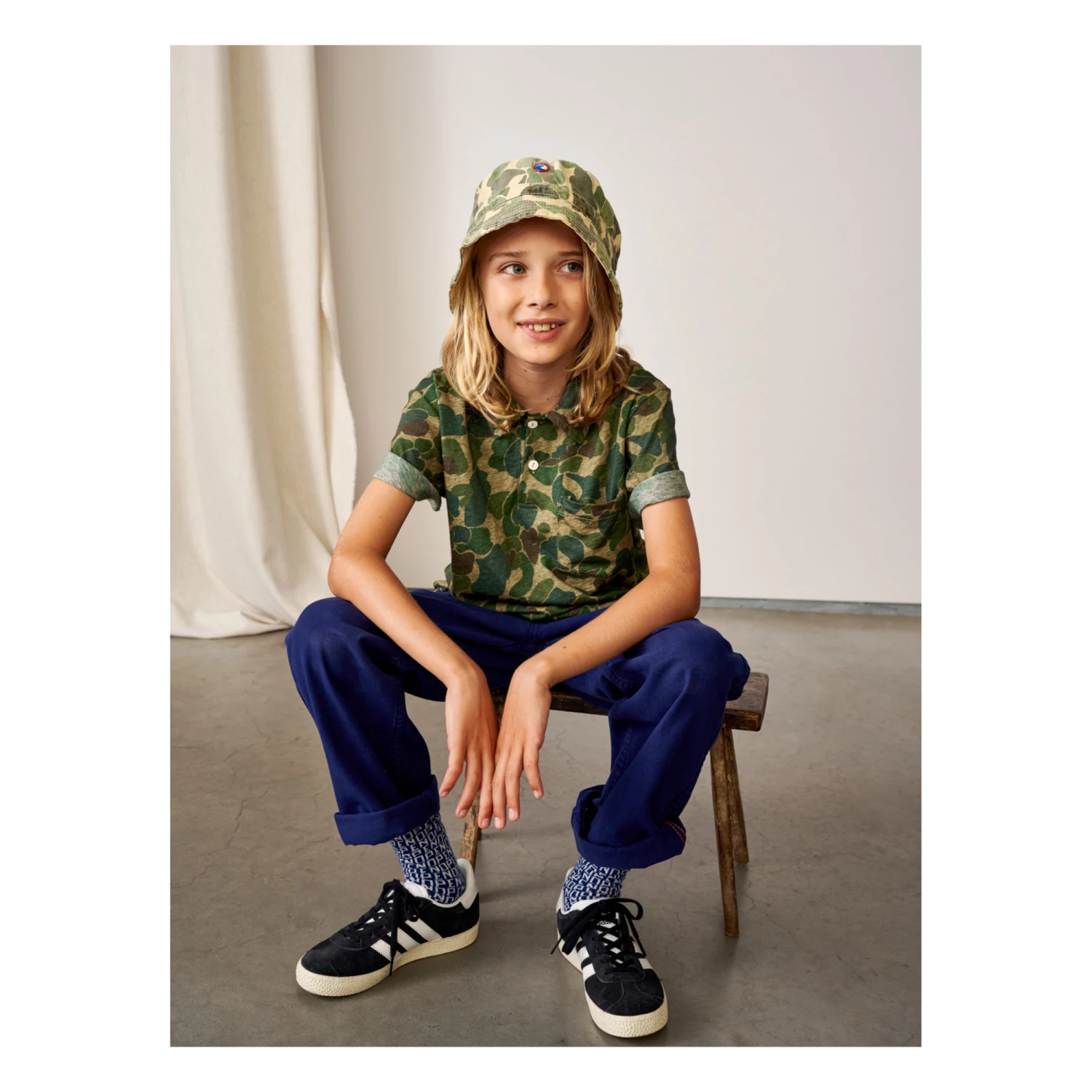 Akim Polo Shirt Khaki Bellerose Fashion Teen, Children 5 Akim Polo Shirt Khaki Bellerose Fashion Teen, Children - Image 5