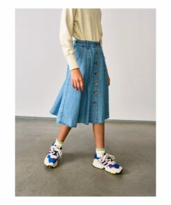 Alicia Skirt Denim blue Bellerose Fashion Teen, Children 9 Alicia Skirt Denim blue Bellerose Fashion Teen, Children -Bellerose Elegant Shop alicia skirt denim blue bellerose fashion teen children 2