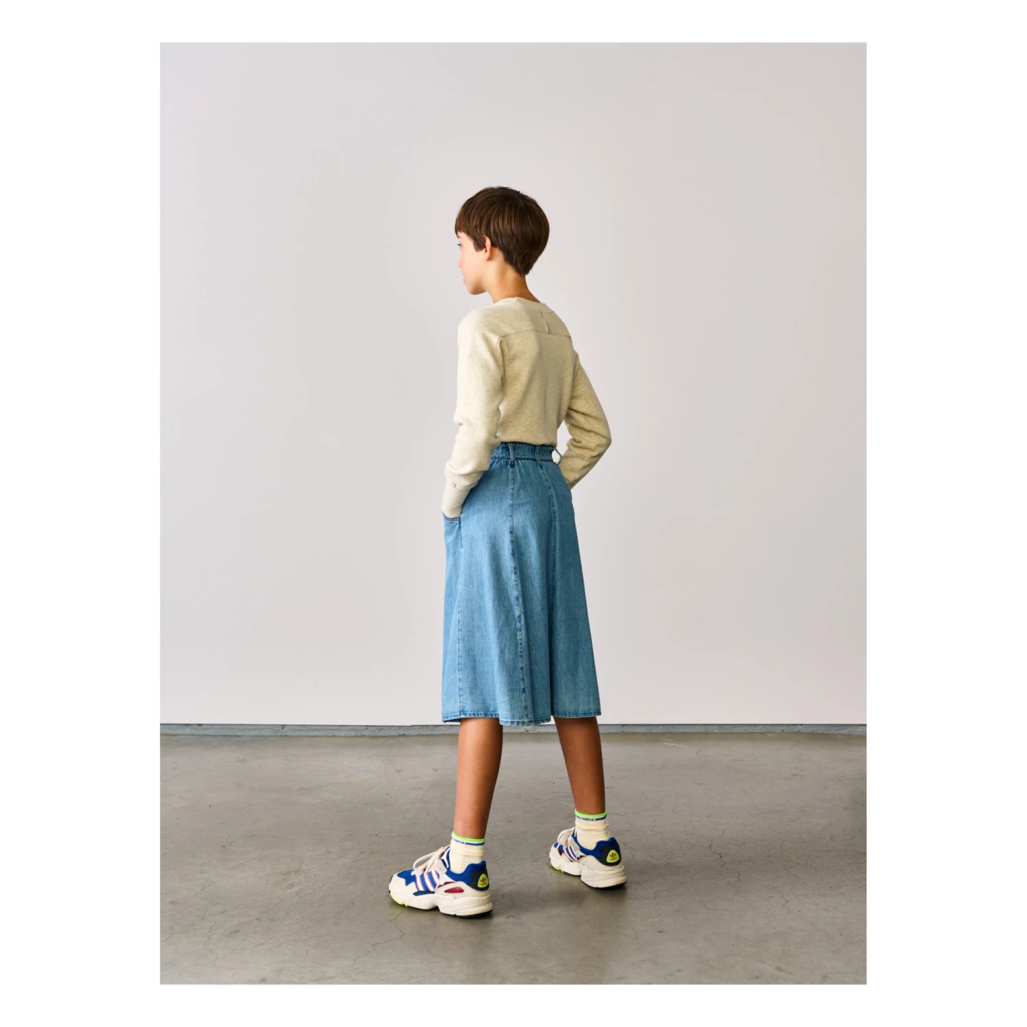 Alicia Skirt Denim blue Bellerose Fashion Teen, Children 5 Alicia Skirt Denim blue Bellerose Fashion Teen, Children - Image 5