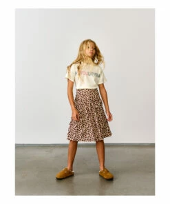 Amici Leopard Print Skirt Brown Bellerose Fashion Teen, Children -Bellerose Elegant Shop amici leopard print skirt brown bellerose fashion teen children 2