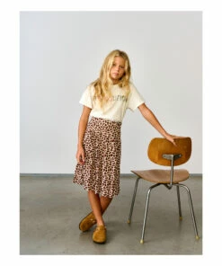 Amici Leopard Print Skirt Brown Bellerose Fashion Teen, Children -Bellerose Elegant Shop amici leopard print skirt brown bellerose fashion teen children 3