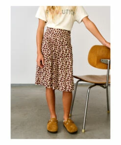 Amici Leopard Print Skirt Brown Bellerose Fashion Teen, Children -Bellerose Elegant Shop amici leopard print skirt brown bellerose fashion teen children 4
