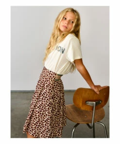 Amici Leopard Print Skirt Brown Bellerose Fashion Teen, Children -Bellerose Elegant Shop amici leopard print skirt brown bellerose fashion teen children 5