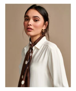 Astra Silk Shirt - Women's Collection - Ivory Bellerose Fashion Adult -Bellerose Elegant Shop astra silk shirt women s collection astra silk shirt women s collection ivory bellerose fashion adult 3