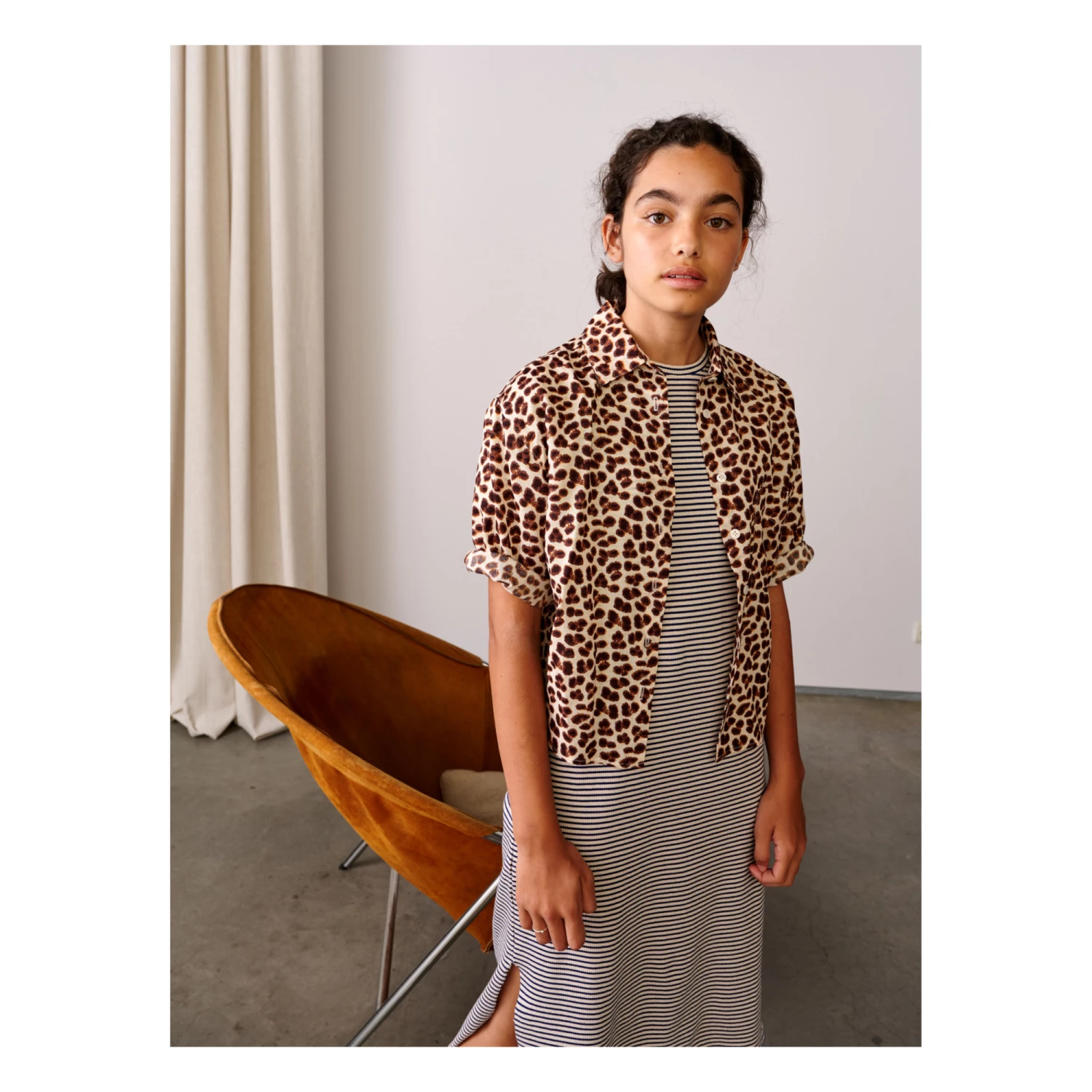 Ave Leopard Print Shirt Brown Bellerose Fashion Teen, Children 2 Ave Leopard Print Shirt Brown Bellerose Fashion Teen, Children - Image 2