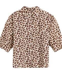 Ave Leopard Print Shirt Brown Bellerose Fashion Teen, Children