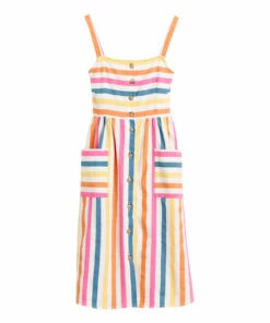 Axelle Striped Dress Yellow Bellerose Fashion Teen, Children
