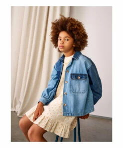 Azucar Jacket Indigo blue Bellerose Fashion Teen, Children -Bellerose Elegant Shop azucar jacket indigo blue bellerose fashion teen children 3
