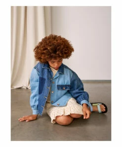 Azucar Jacket Indigo blue Bellerose Fashion Teen, Children -Bellerose Elegant Shop azucar jacket indigo blue bellerose fashion teen children 4