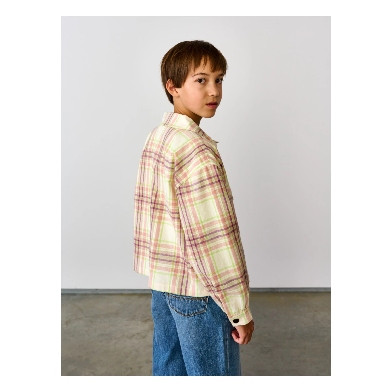 Azukar Checked Jacket Pale pink Bellerose Fashion Teen, Children 3 Azukar Checked Jacket Pale pink Bellerose Fashion Teen, Children - Image 3
