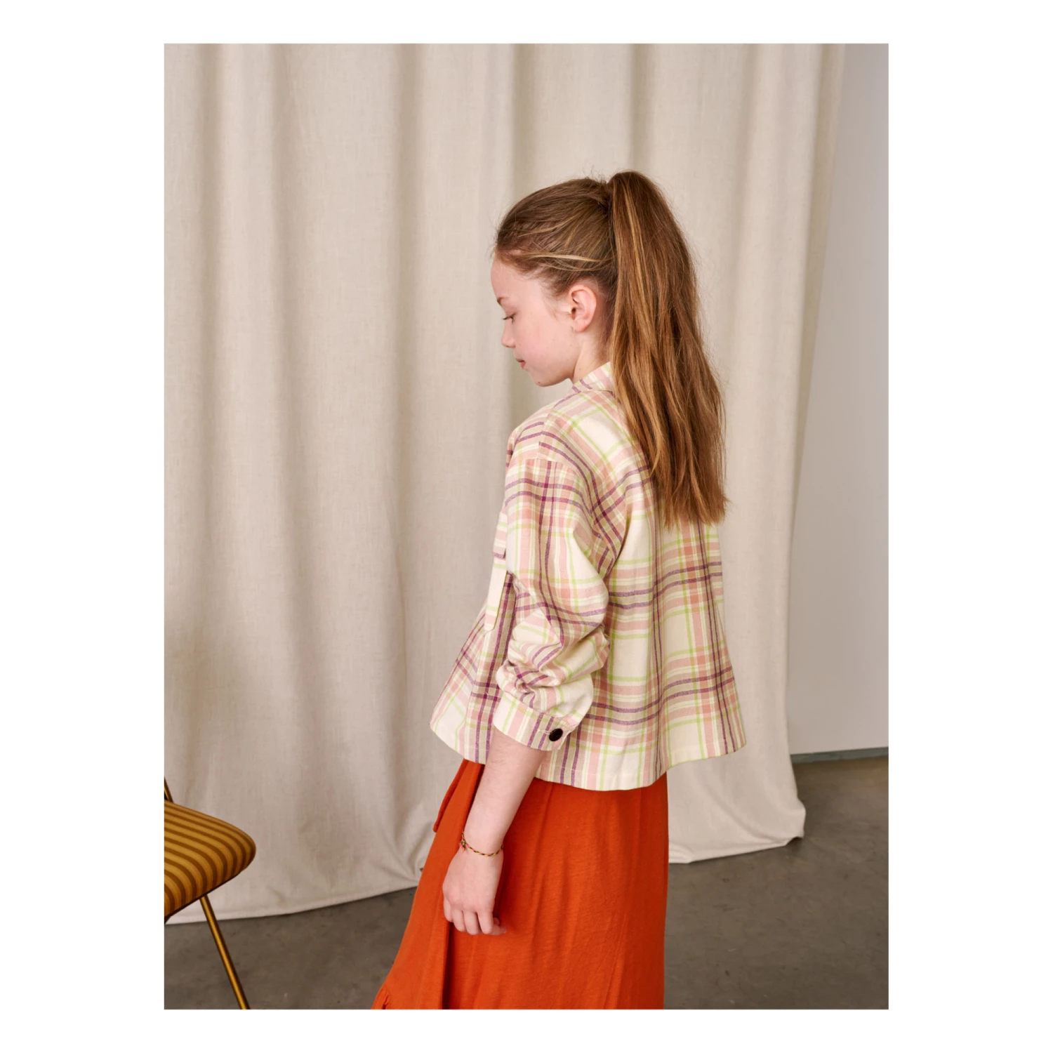 Azukar Checked Jacket Pale pink Bellerose Fashion Teen, Children 5 Azukar Checked Jacket Pale pink Bellerose Fashion Teen, Children - Image 5