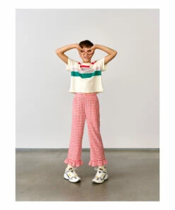 Azura Gingham Trousers Poppy Bellerose Fashion Teen, Children -Bellerose Elegant Shop azura gingham trousers poppy bellerose fashion teen children 2