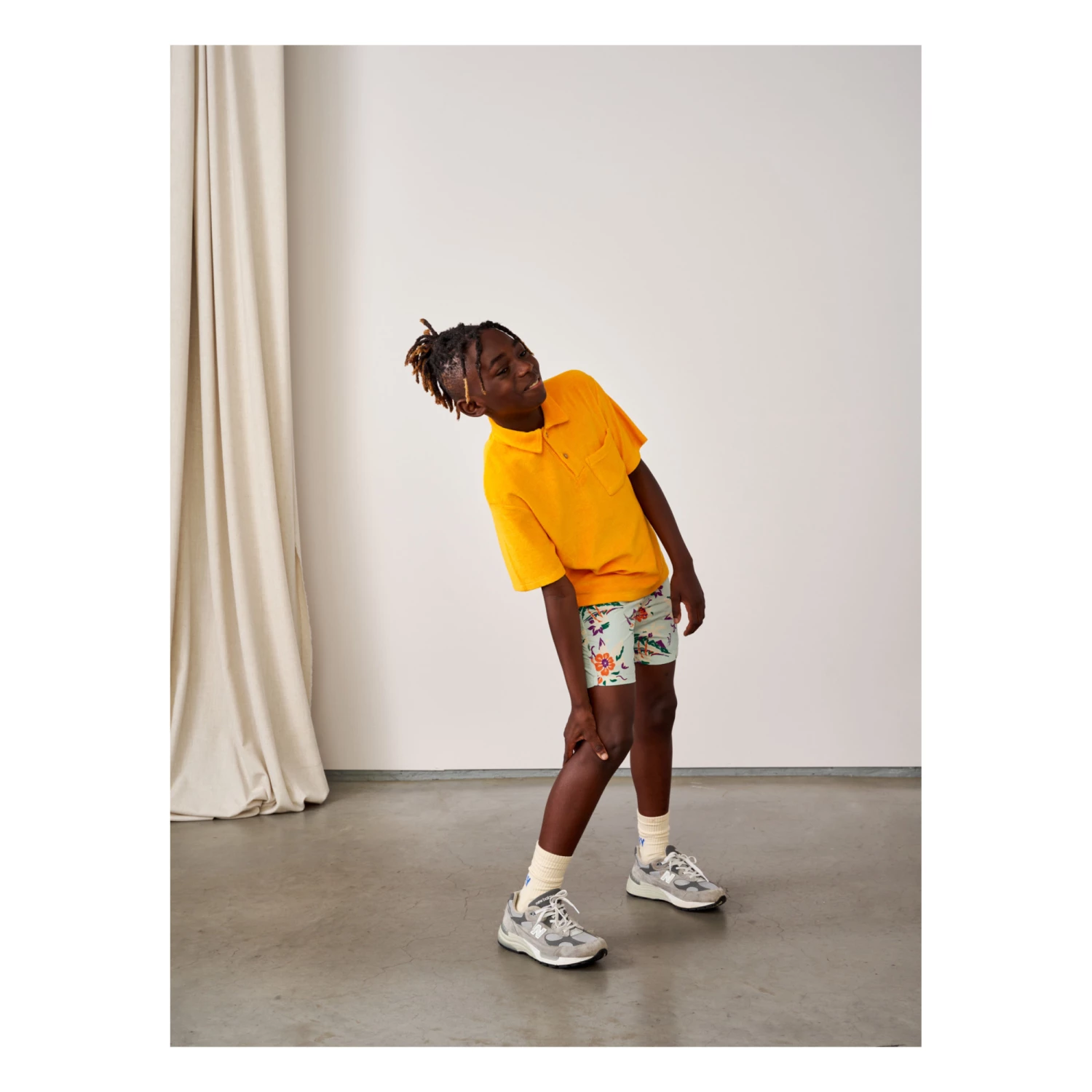 Clim Terry Cloth Polo Shirt Orange Bellerose Fashion Teen, Children 3 Clim Terry Cloth Polo Shirt Orange Bellerose Fashion Teen, Children - Image 3