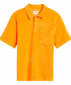 Clim Terry Cloth Polo Shirt Orange Bellerose Fashion Teen, Children