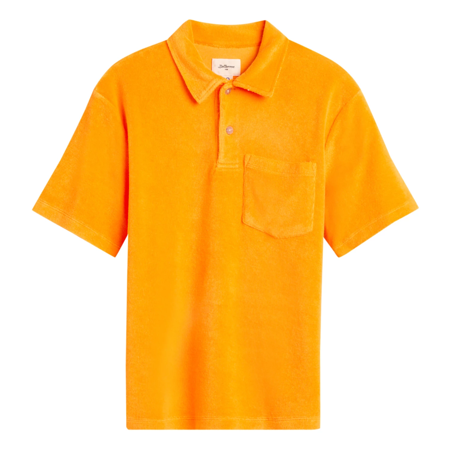 Clim Terry Cloth Polo Shirt Orange Bellerose Fashion Teen, Children 1 Clim Terry Cloth Polo Shirt Orange Bellerose Fashion Teen, Children