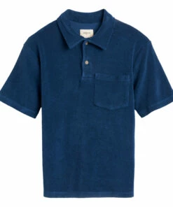 Clim Terry Cloth Polo Shirt Peacock blue Bellerose Fashion Teen, Children