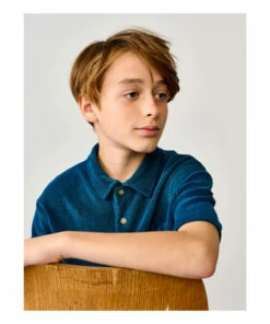 Clim Terry Cloth Polo Shirt Peacock blue Bellerose Fashion Teen, Children 13 Clim Terry Cloth Polo Shirt Peacock blue Bellerose Fashion Teen, Children -Bellerose Elegant Shop clim terry cloth polo shirt peacock blue bellerose fashion teen children 4