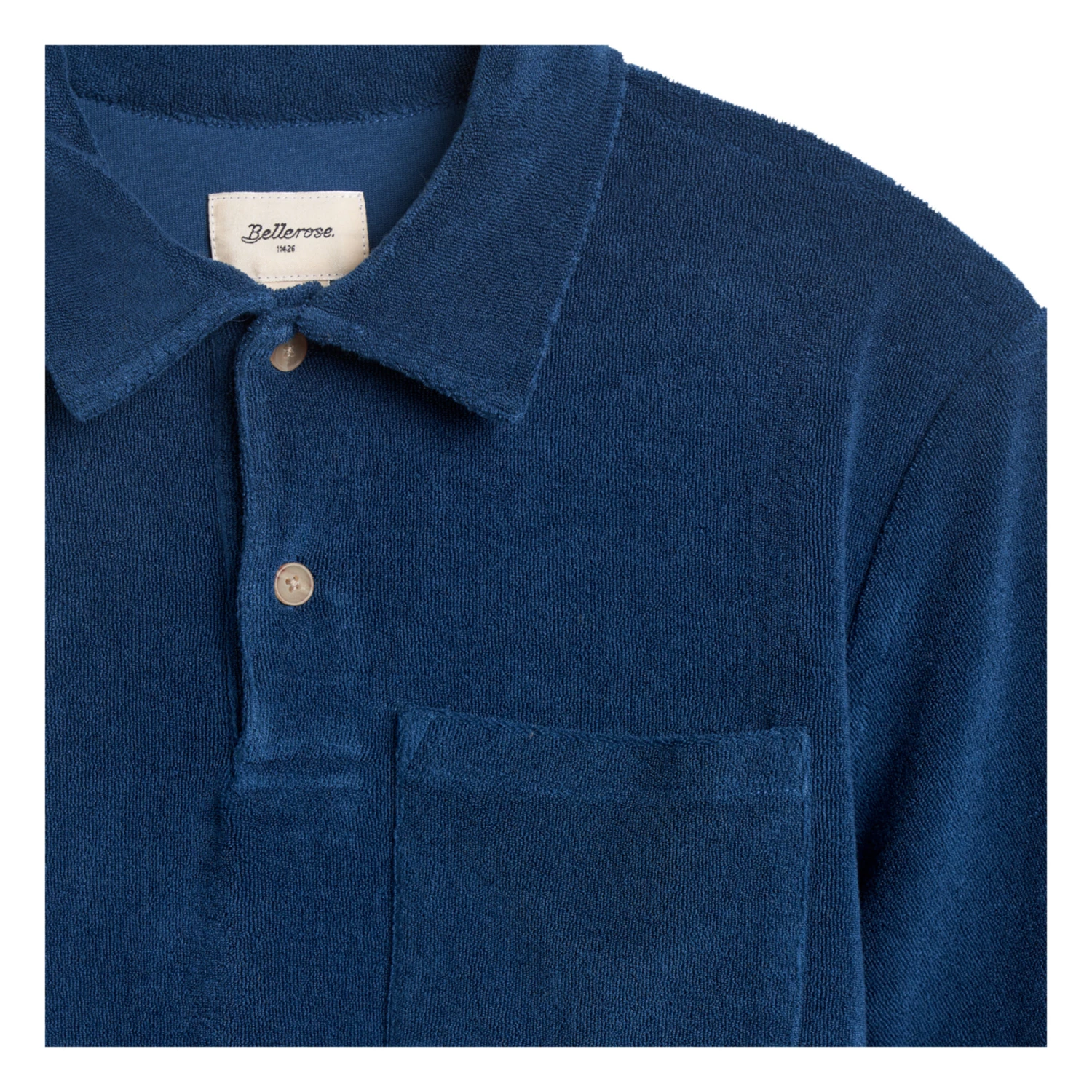 Clim Terry Cloth Polo Shirt Peacock blue Bellerose Fashion Teen, Children 8 Clim Terry Cloth Polo Shirt Peacock blue Bellerose Fashion Teen, Children - Image 8