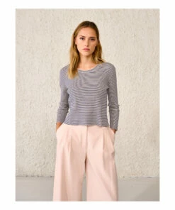 Custa Striped T-shirt - Women’s Collection - Blue Bellerose Fashion Adult -Bellerose Elegant Shop custa striped t shirt women rsquo s collection blue bellerose fashion adult 2