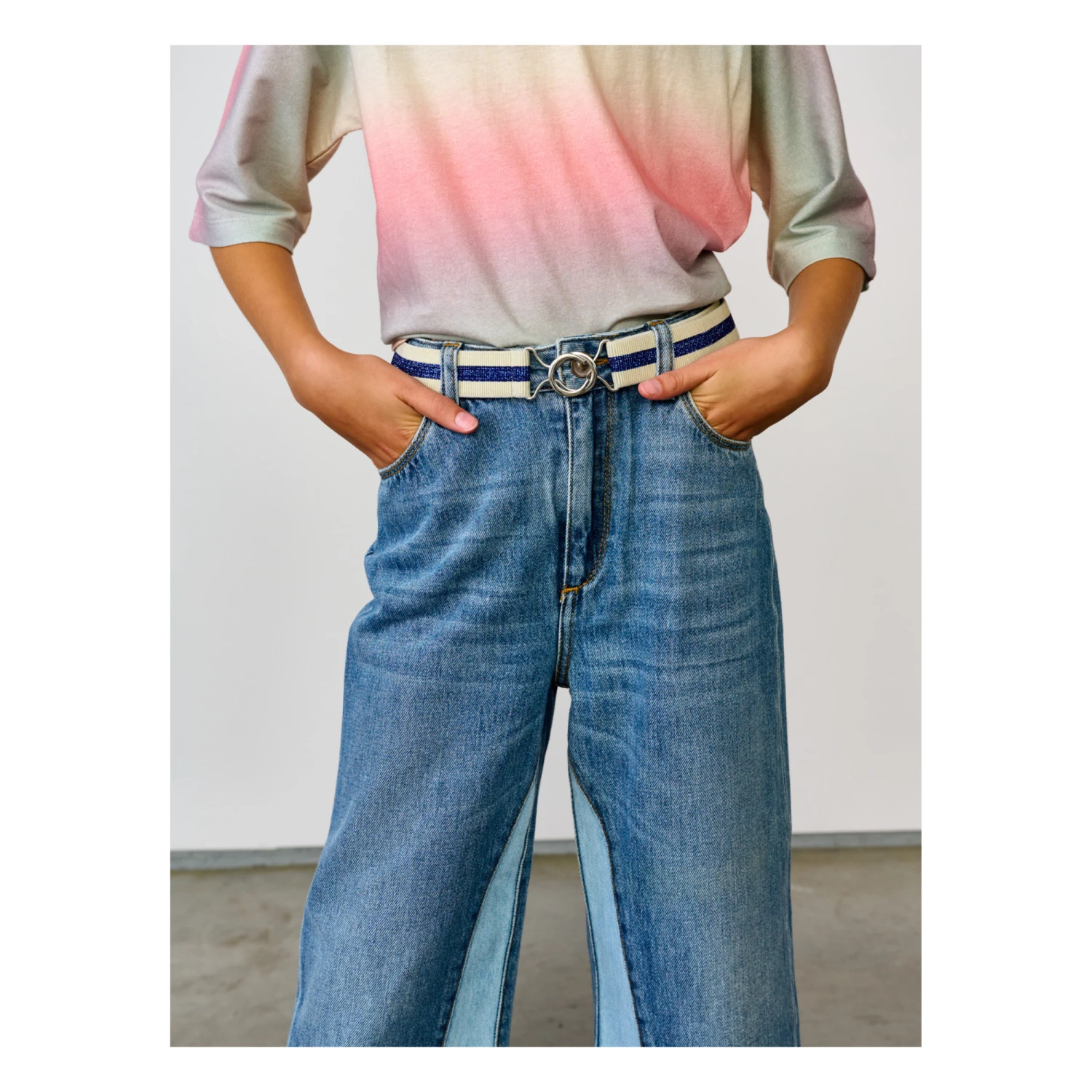 Cyclia Striped Belt Blue Bellerose Fashion Teen, Children 2 Cyclia Striped Belt Blue Bellerose Fashion Teen, Children - Image 2