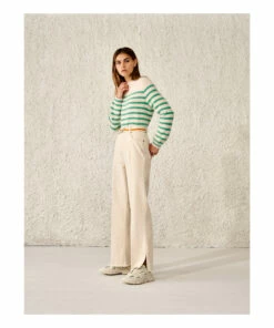 Dator Striped Angora Wool Jumper - Women’s Collection - Bellerose Fashion Adult -Bellerose Elegant Shop dator striped angora wool jumper women rsquo s collection bellerose fashion adult 2