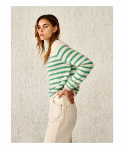 Dator Striped Angora Wool Jumper - Women’s Collection - Bellerose Fashion Adult -Bellerose Elegant Shop dator striped angora wool jumper women rsquo s collection bellerose fashion adult 4