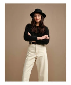 Datti Angora Jumper - Women's Collection - Black Bellerose Fashion Adult -Bellerose Elegant Shop datti angora jumper women s collection datti angora jumper women s collection black bellerose fashion adult 2