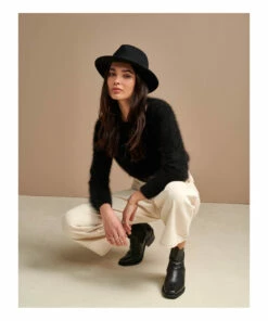 Datti Angora Jumper - Women's Collection - Black Bellerose Fashion Adult -Bellerose Elegant Shop datti angora jumper women s collection datti angora jumper women s collection black bellerose fashion adult 3