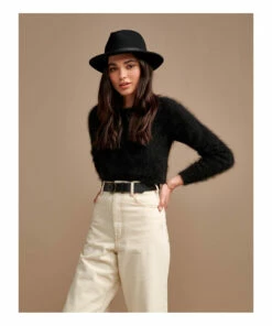 Datti Angora Jumper - Women's Collection - Black Bellerose Fashion Adult -Bellerose Elegant Shop datti angora jumper women s collection datti angora jumper women s collection black bellerose fashion adult 4