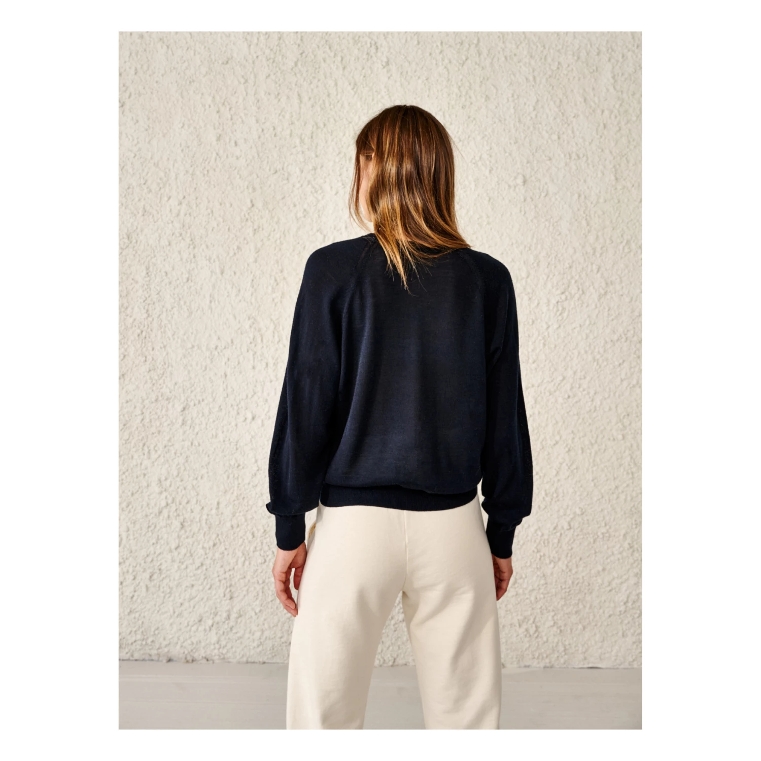 Delen Merino Wool Jumper - Women’s Collection - Navy blue Bellerose Fashion Adult 6 Delen Merino Wool Jumper - Women’s Collection - Navy blue Bellerose Fashion Adult - Image 6