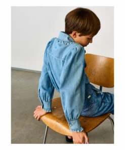 Denim Shirt Blue Bellerose Fashion Teen, Children -Bellerose Elegant Shop denim shirt blue bellerose fashion teen children 4
