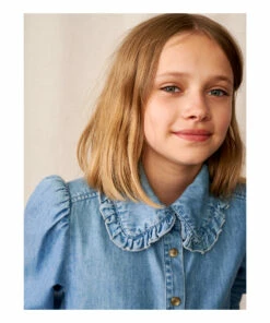 Denim Shirt Blue Bellerose Fashion Teen, Children -Bellerose Elegant Shop denim shirt blue bellerose fashion teen children 5
