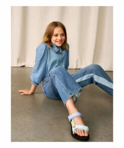 Denim Shirt Blue Bellerose Fashion Teen, Children -Bellerose Elegant Shop denim shirt blue bellerose fashion teen children 6