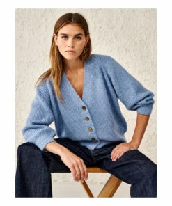Dosany Cardigan - Women’s Collection - Blue Bellerose Fashion Adult 9 Dosany Cardigan - Women’s Collection - Blue Bellerose Fashion Adult -Bellerose Elegant Shop dosany cardigan women rsquo s collection blue bellerose fashion adult 3