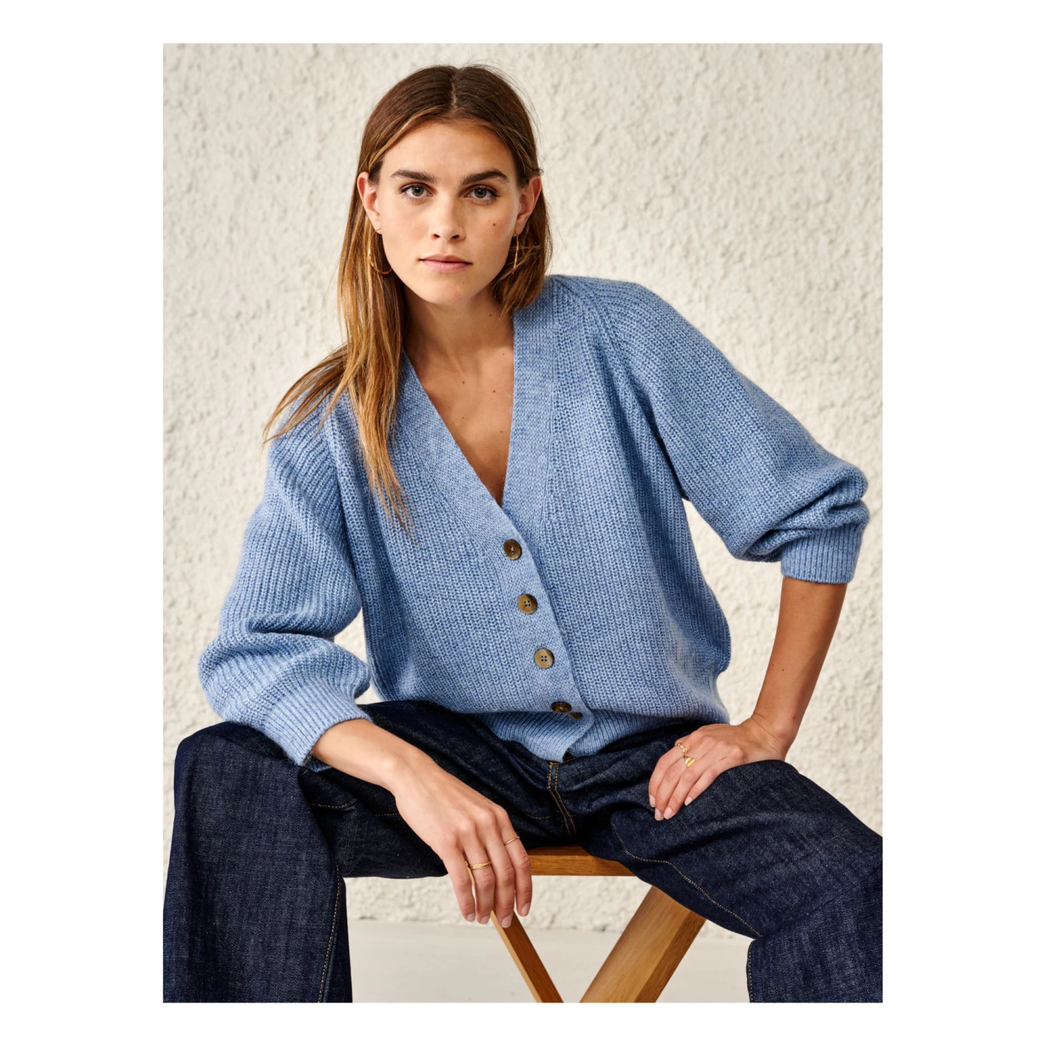 Dosany Cardigan - Women’s Collection - Blue Bellerose Fashion Adult 4 Dosany Cardigan - Women’s Collection - Blue Bellerose Fashion Adult - Image 4