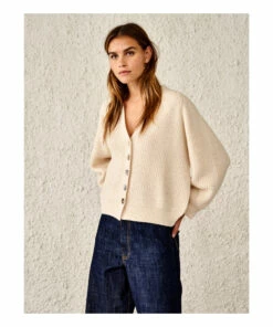 Dosany Cardigan - Women&rsquo;s Collection - Ecru Bellerose Fashion Adult -Bellerose Elegant Shop dosany cardigan women rsquo s collection ecru bellerose fashion adult 4