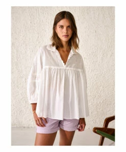 Doushka Blouse - Women’s Collection - Natural Bellerose Fashion Adult 11 Doushka Blouse - Women’s Collection - Natural Bellerose Fashion Adult -Bellerose Elegant Shop doushka blouse women rsquo s collection natural bellerose fashion adult 4