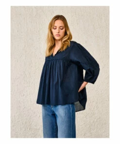 Doushka Blouse - Women’s Collection - Navy blue Bellerose Fashion Adult 9 Doushka Blouse - Women’s Collection - Navy blue Bellerose Fashion Adult -Bellerose Elegant Shop doushka blouse women rsquo s collection navy blue bellerose fashion adult 3