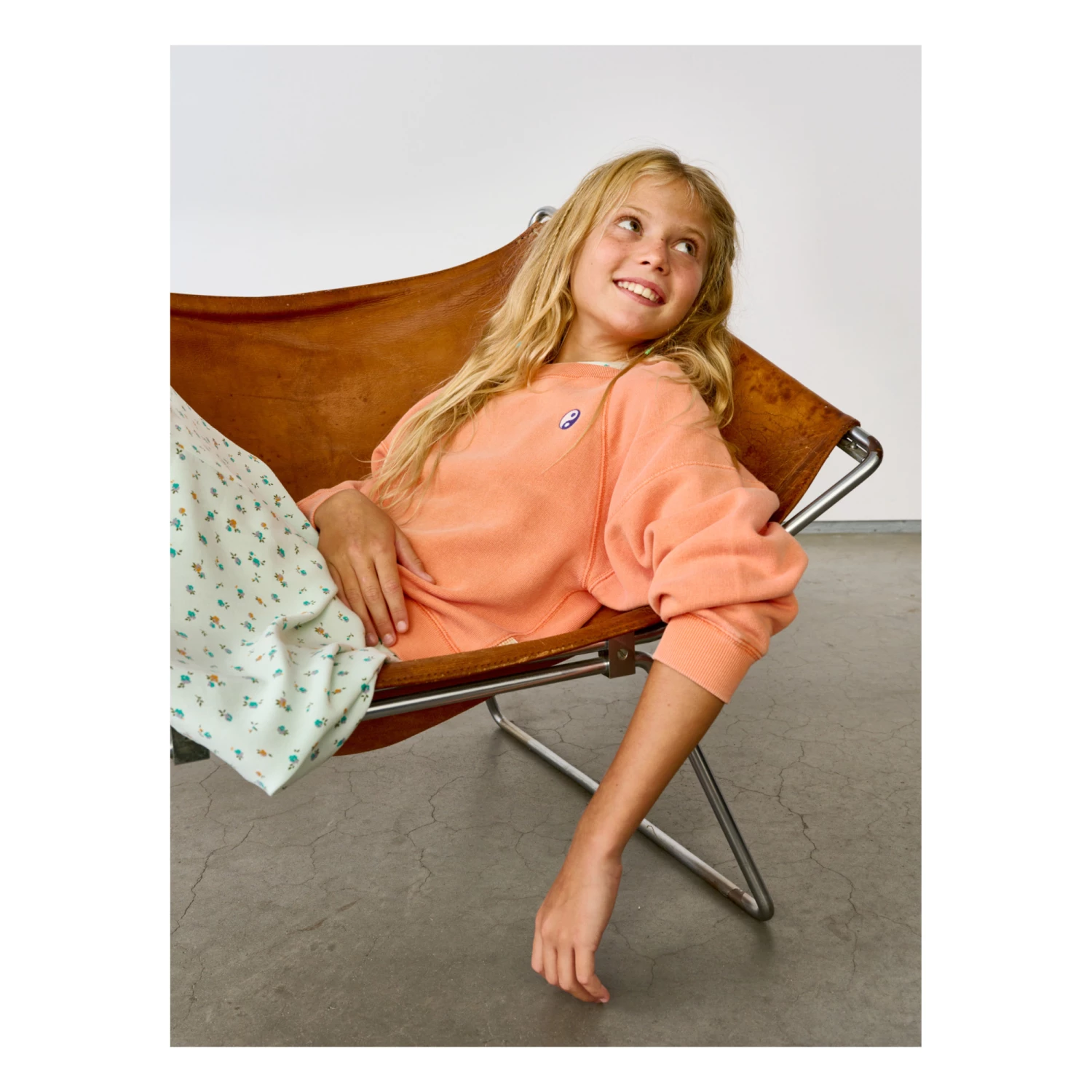 Fade Sweatshirt Orange Bellerose Fashion Teen, Children 4 Fade Sweatshirt Orange Bellerose Fashion Teen, Children - Image 4