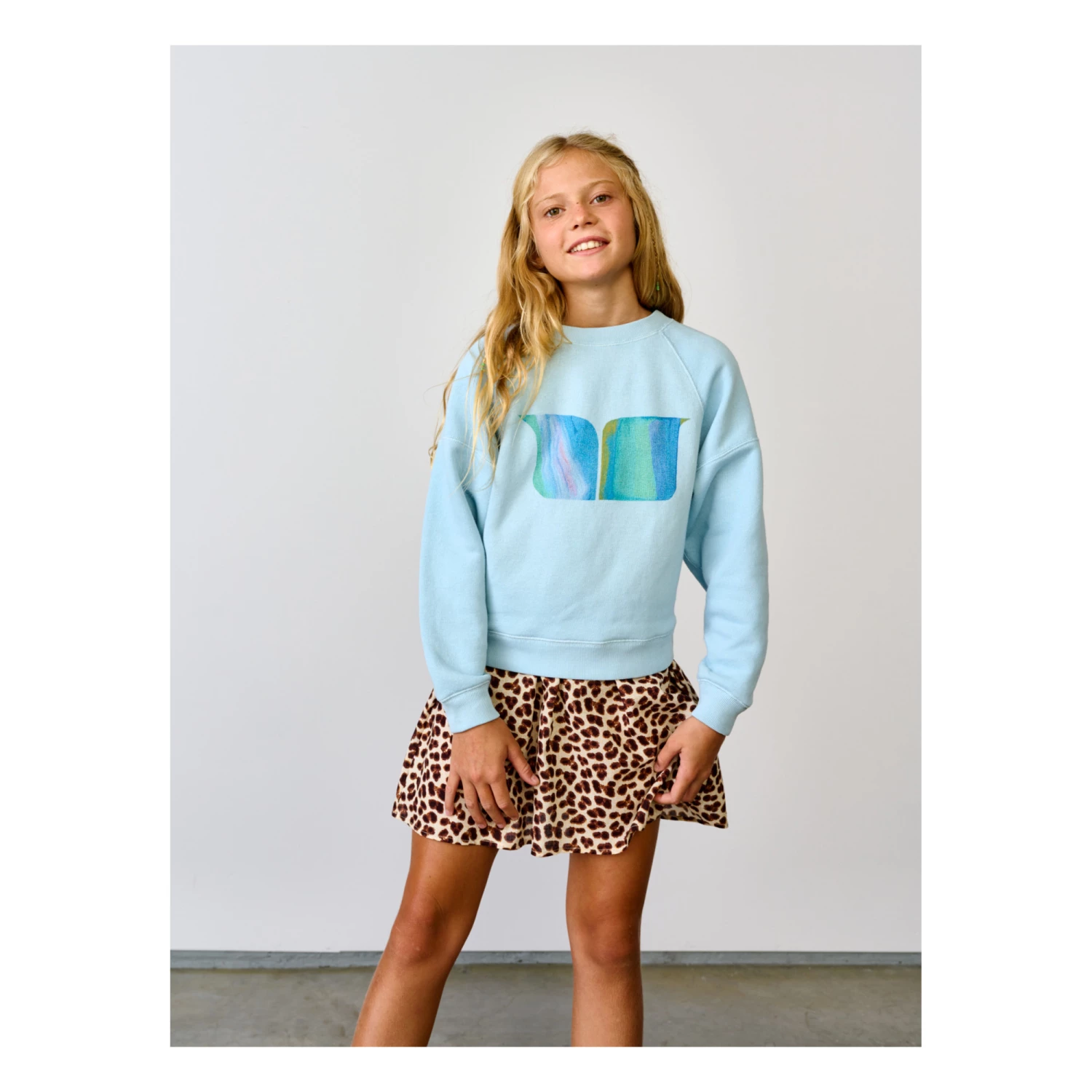 Fade Sweatshirt Pale blue Bellerose Fashion Teen, Children 2 Fade Sweatshirt Pale blue Bellerose Fashion Teen, Children - Image 2