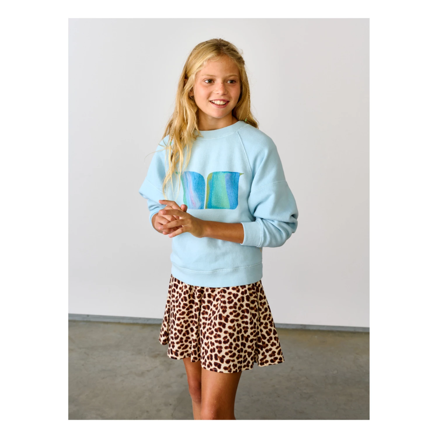 Fade Sweatshirt Pale blue Bellerose Fashion Teen, Children 3 Fade Sweatshirt Pale blue Bellerose Fashion Teen, Children - Image 3