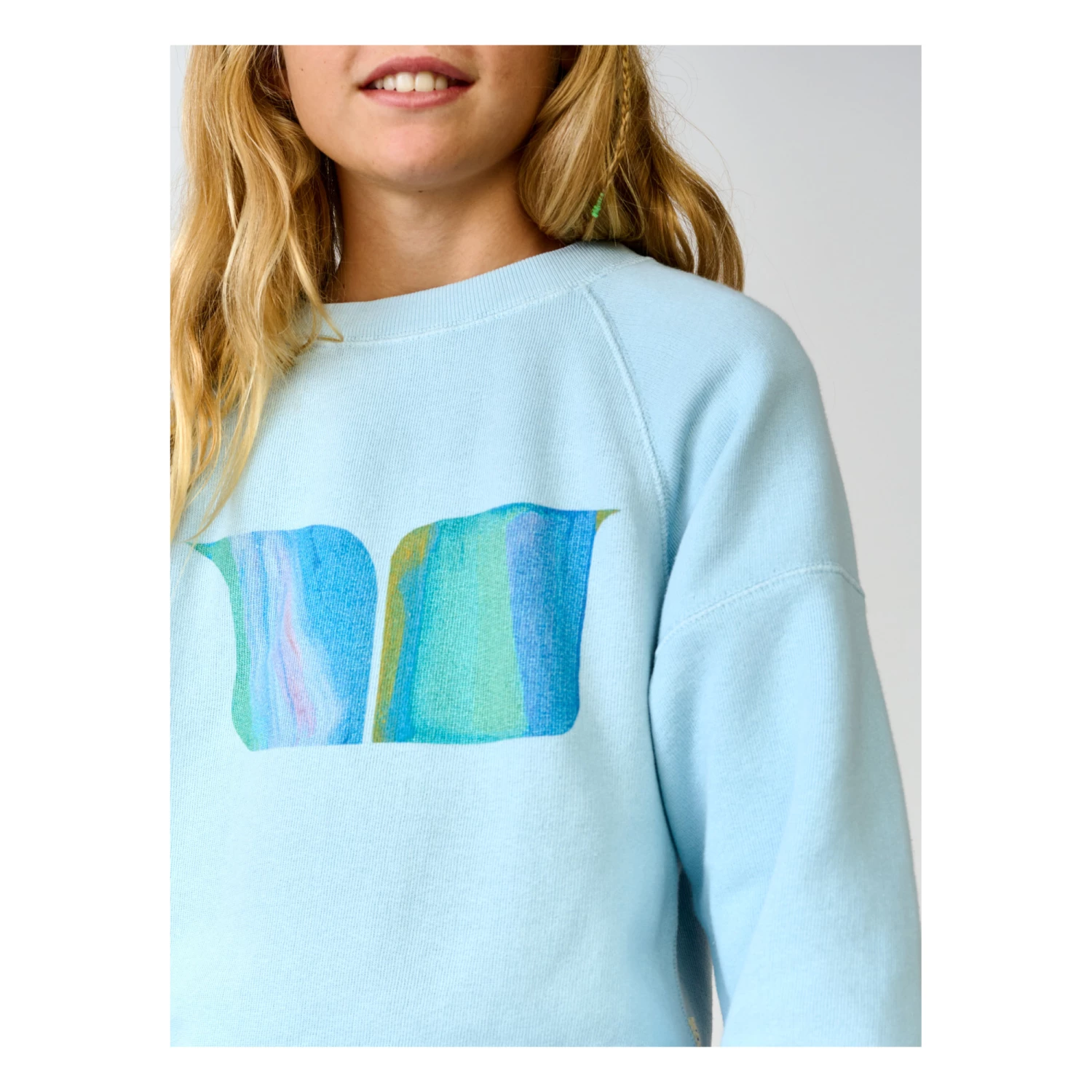 Fade Sweatshirt Pale blue Bellerose Fashion Teen, Children 4 Fade Sweatshirt Pale blue Bellerose Fashion Teen, Children - Image 4