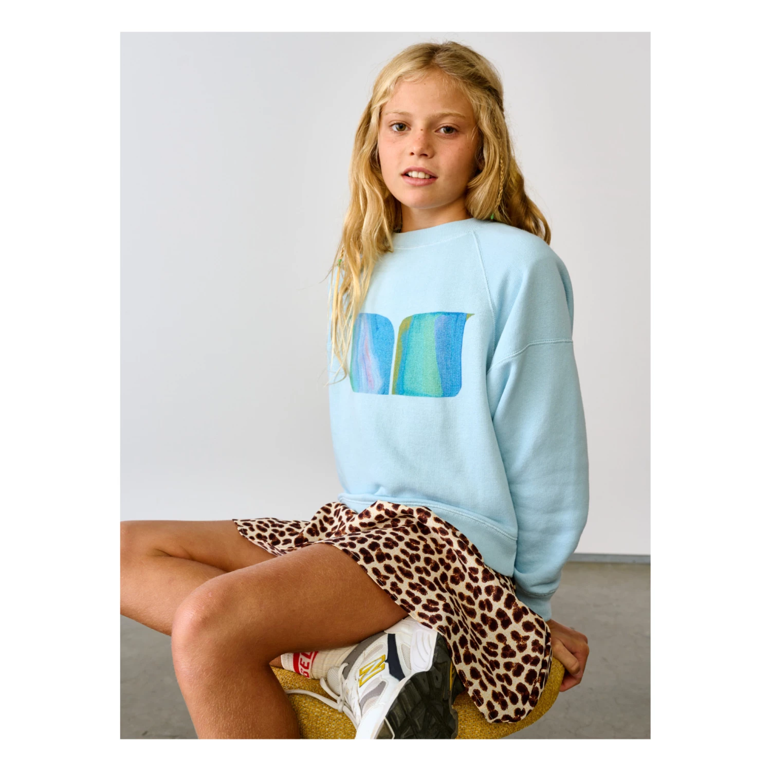 Fade Sweatshirt Pale blue Bellerose Fashion Teen, Children 5 Fade Sweatshirt Pale blue Bellerose Fashion Teen, Children - Image 5