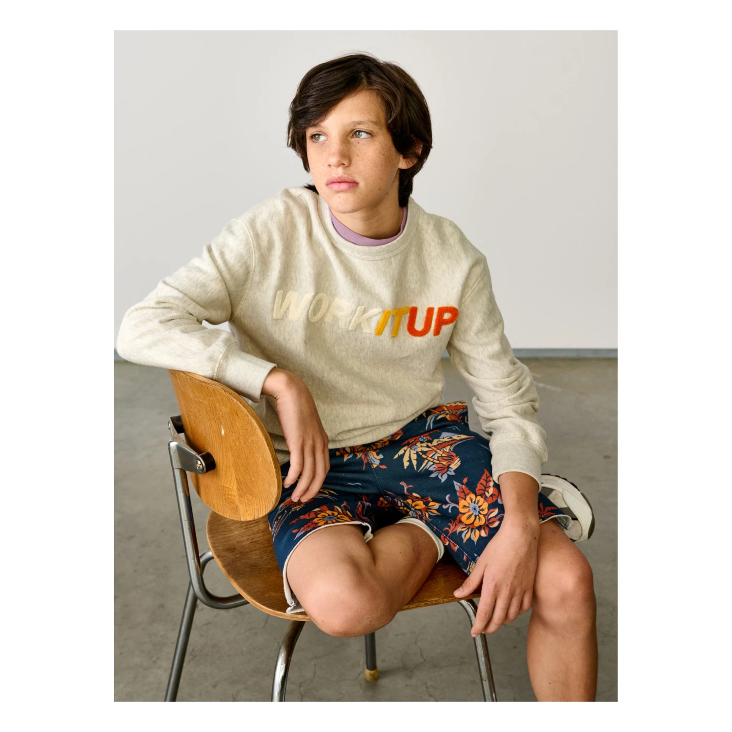 Fago Sweatshirt Light grey Bellerose Fashion Teen, Children 5 Fago Sweatshirt Light grey Bellerose Fashion Teen, Children - Image 5