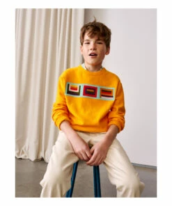 Fago Sweatshirt Orange Bellerose Fashion Teen, Children -Bellerose Elegant Shop fago sweatshirt orange bellerose fashion teen children 3